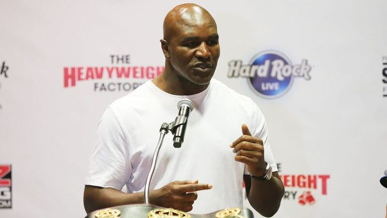 Evander Holyfield previously held a version of the WBA belt