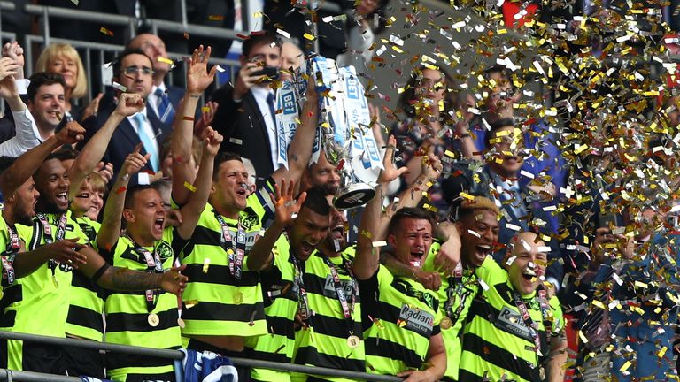 Huddersfield won promotion through the play-offs