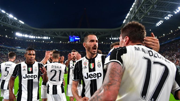 Mario Mandzukic opened the scoring for Juventus against Monaco in Turin