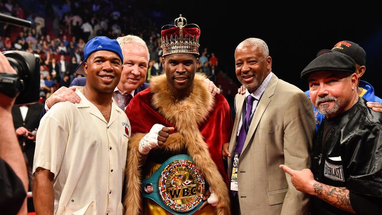 Stevenson with his WBC light heavyweight title