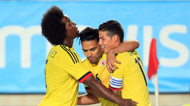 Radamel Falcao fired Colombia ahead 10 minutes after the interval