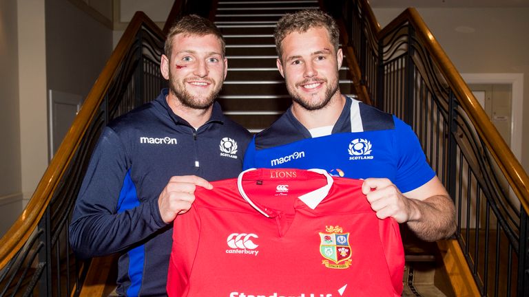 Scotland's Finn Russell (left) and Allan Dell have been drafted in to the British & Irish Lions set-up