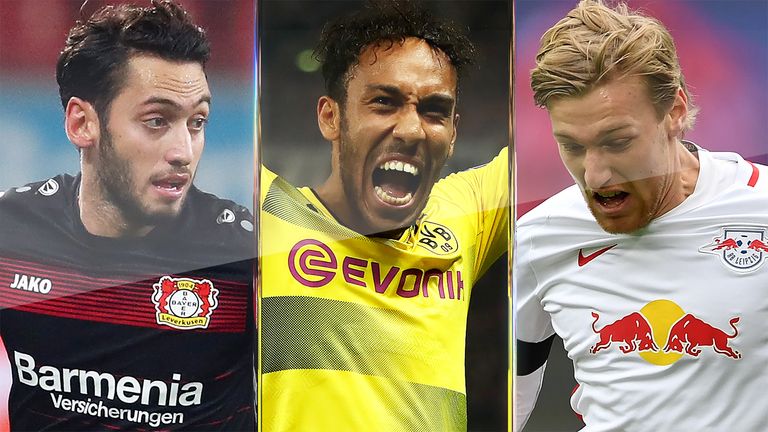 skysports hakan calhanoglu pierre emerick aubameyang emil forsberg bundesliga 3978292