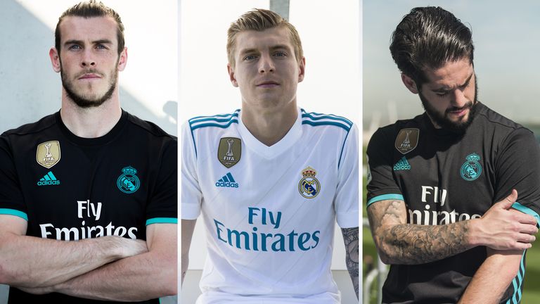 The away kit sees a return to black for Real Madrid, while the home is a familiar white (credit: adidas)