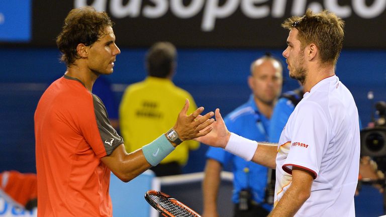 Stan Wawrinka (right) beat Rafael Nadal to win the 2014 Australian Open