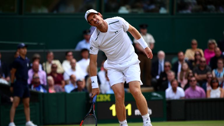 Andy Murray struggled throughout Wimbledon last month with the ongoing hip problem