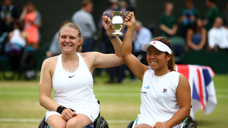 Jordanne Whiley won the Wimbledon women's wheelchair doubles with Yui Kamiji