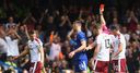 WATCH: Cahill's controversial red