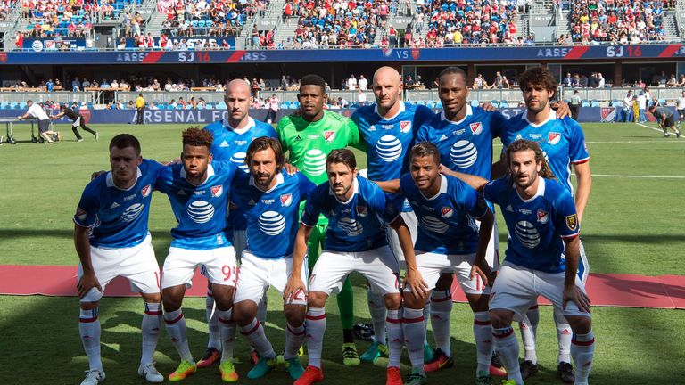 The 2016 MLS All-Stars, which featured Kaka, Didier Drogba and Andrea Pirlo, lost 2-1 to Arsenal in California