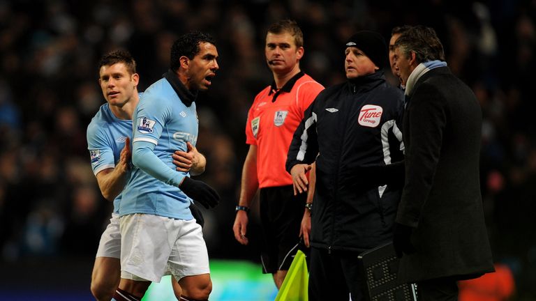 Tevez and Roberto Mancini had an up-and-down relationship