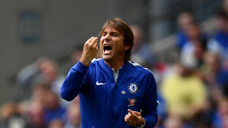 Conte's Chelsea were beaten on penalties by Arsenal in the Community Shield on Sunday