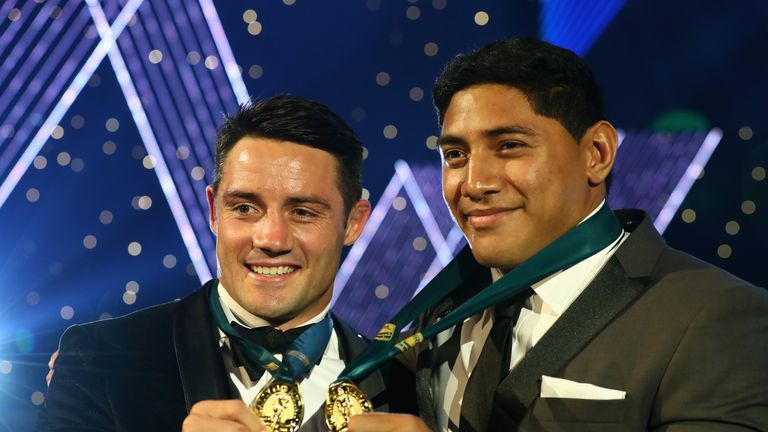 Cooper Cronk and Jason Taumalolo were named joint winners of the 2016 Dally M Medal