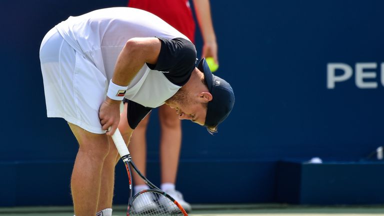 Schwartzman was visibly disappointed as the Argentine let unforced errors get on top of him