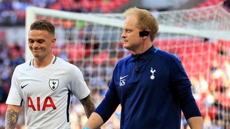 Kieran Trippier hobbles off during pre-season friendly with Juventus