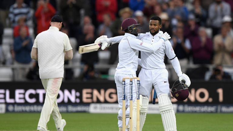 Hope shared a crucial fifth-wicket partnership with Jermaine Blackwood