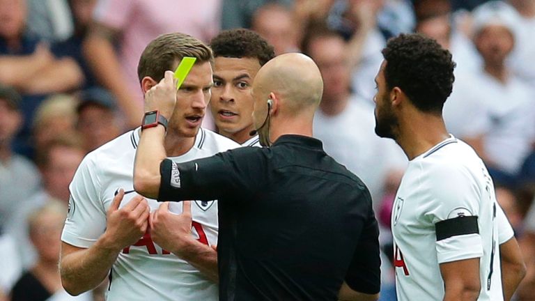 With Toby Alderweireld injured and Davinson Sanchez banned for three games, Jan Vertonghen will have to careful to avoid a costly booking