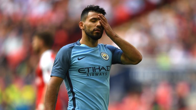Aguero has scored six goals in the Premier League so far this season, and one in the Champions League