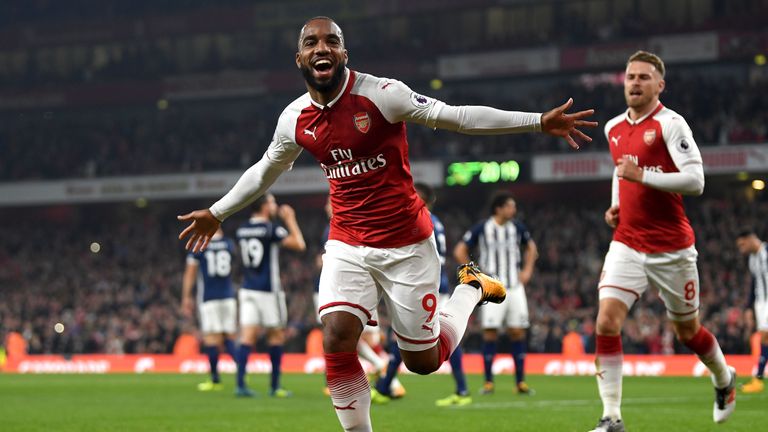Lacazette scored his third Premier League goal at the Emirates with the opener against West Brom