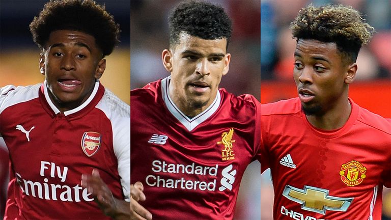 Reiss Nelson Dominic Solanke and Angel Gomes are hoping for action