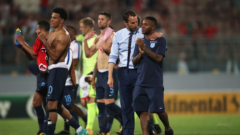 Raheem Sterling played for England during their 4-0 win against Malta