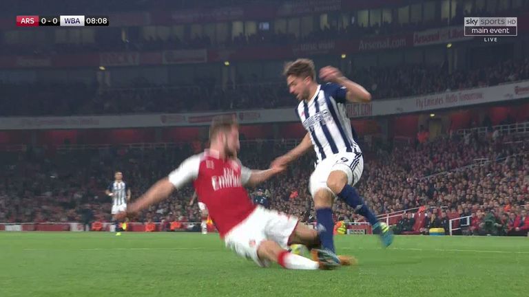 West Brom had a strong call for a penalty in the first half