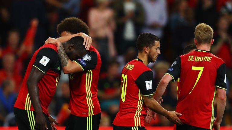 Romelu Lukaku scored four goals in two games as Belgium qualified for the World Cup