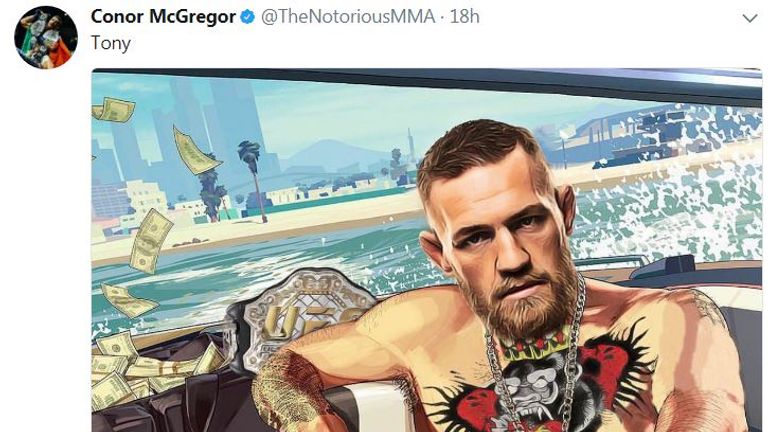 McGregor posted the cryptic message to his social media accounts alongside a cartoon of himself on a boat