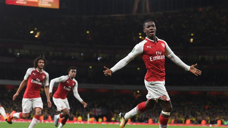 Eddie Nketiah introduced himself in stunning fashion with a double against Norwich