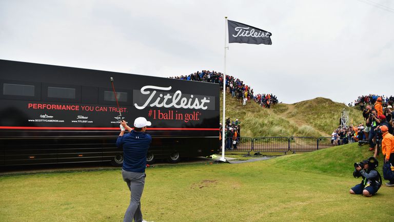 After a lengthy discussion with officials, Spieth eventually hit a superb shot from the range and escape with a bogey