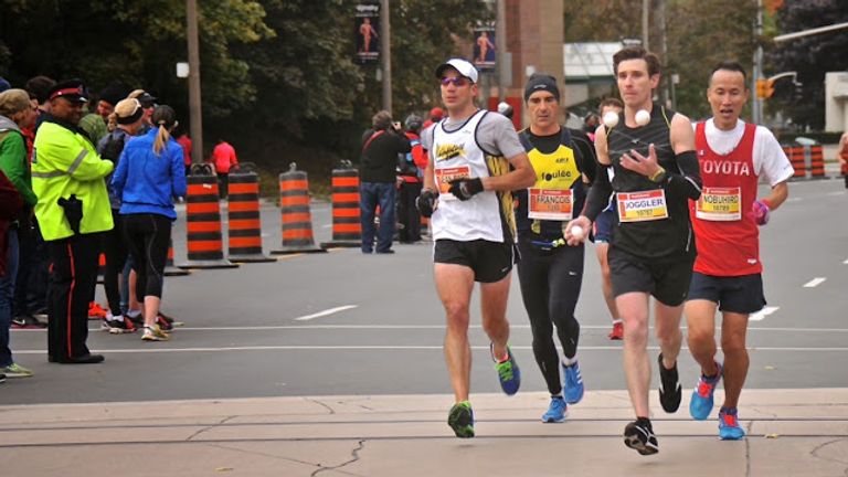 Canada's Michal Kapral attempting to break another world record