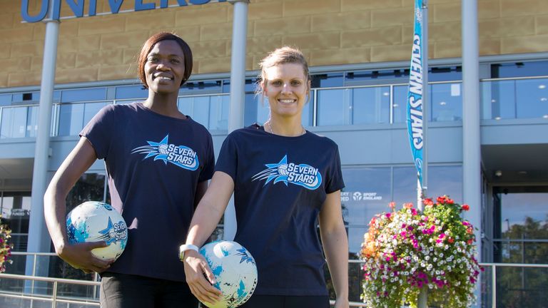 Maryka Holtzhausen (right) and Phumza Maweni have signed for the Severn Stars