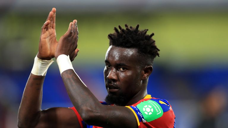 Pape Souare had his shirt thrown back at him by Palace fans at Ashton Gate