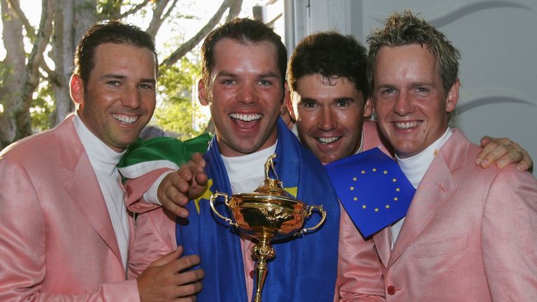 Luke Donald (right) has one of the best winning records in the Ryder Cup