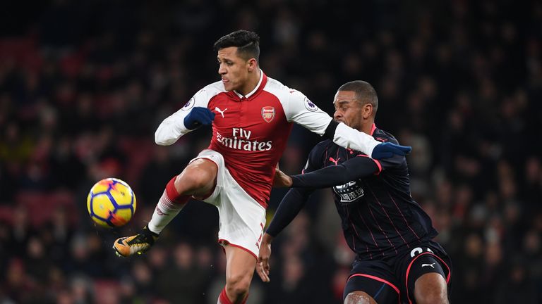 Alexis Sanchez scored Arsenal's third after latching onto Mesut Ozil's cross