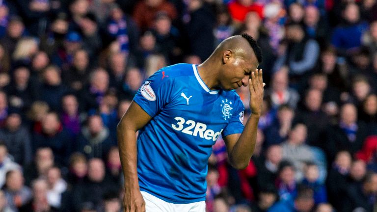 Alfredo Morelos failed to find the net for Rangers