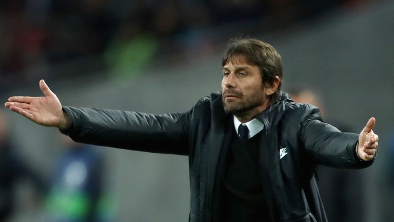 Antonio Conte saw his side beat Qarabag