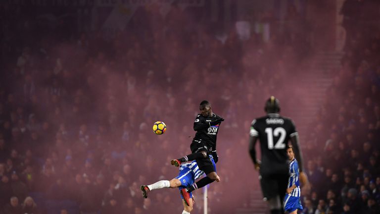 A number of fireworks were set off at the match in November