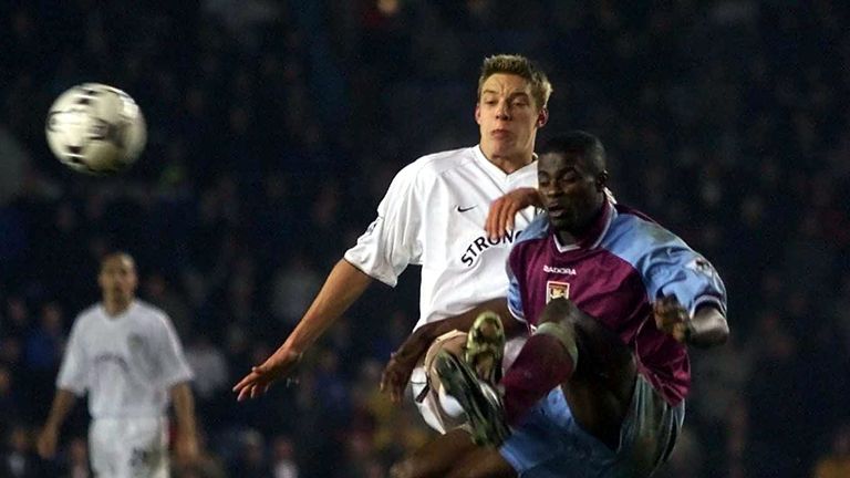 George Boateng scored for Aston Villa against Leeds
