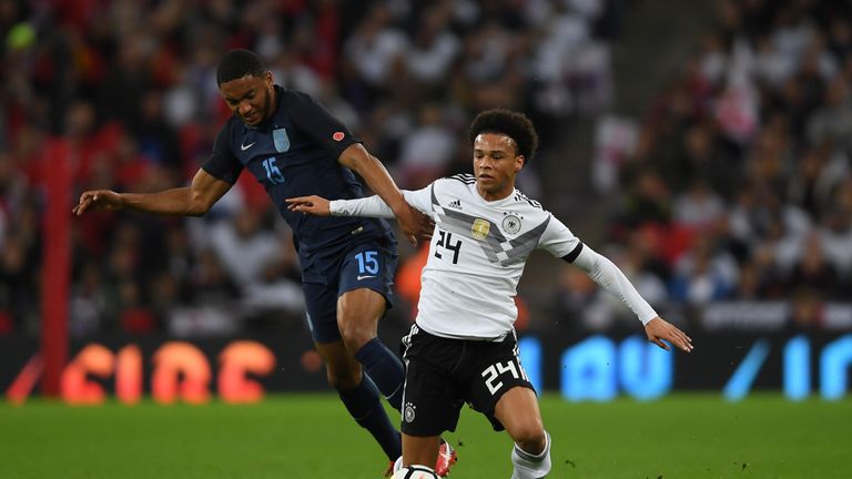 Joe Gomez was one of five debutants against Germany
