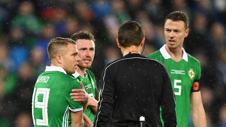 Northern Ireland were incensed at the referee's decision