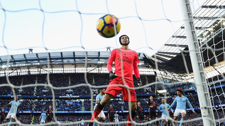 Petr Cech has gone nine games without a clean sheet with Arsenal