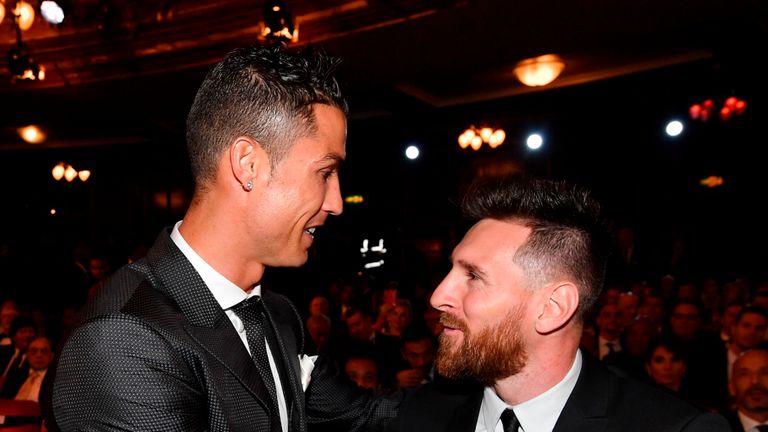 Ronaldo has now won the Ballon d'Or five times - moving level with Lionel Messi