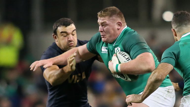 Ireland's prop Tadhg Furlong is back for Ireland after hamstring problems