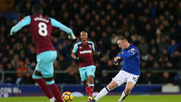Wayne Rooney scores a stunning long-range goal against West Ham