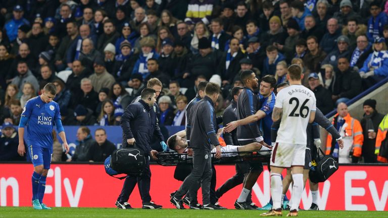 Brady was stretchered off midway through the first half