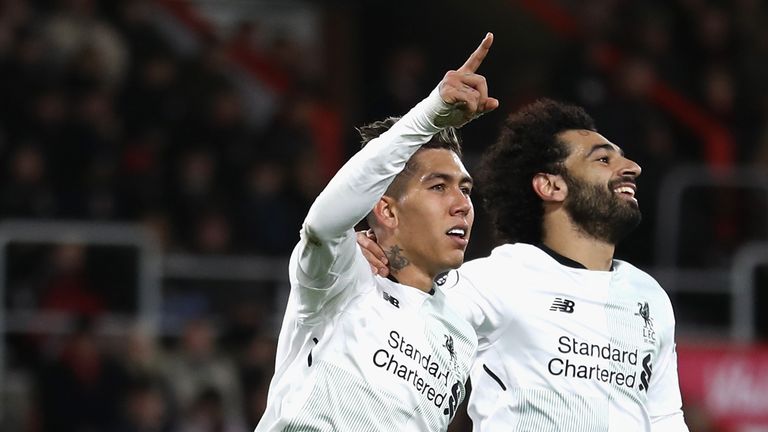 Roberto Firmino (left) and Mohamed Salah are in free-scoring form