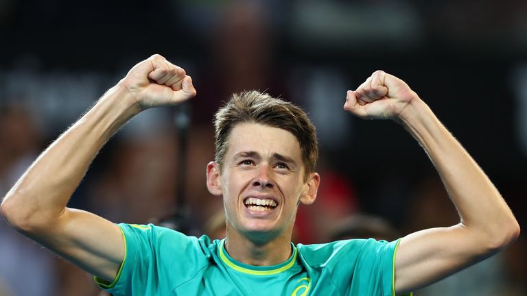 Alex De Minaur caused a big upset against Milos Raonic