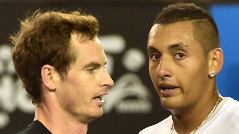 Australia's Nick Kyrgios (R) saddened by Andy Murray's latest setback