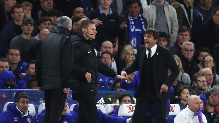 Jose Mourinho and Antonio Conte go head-to-head on Sunday