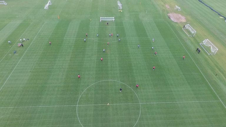 The view from the drone has helped Charlton's coaches analyse their team's play The view from the drone has helped Charlton's coaches analyse their team's play